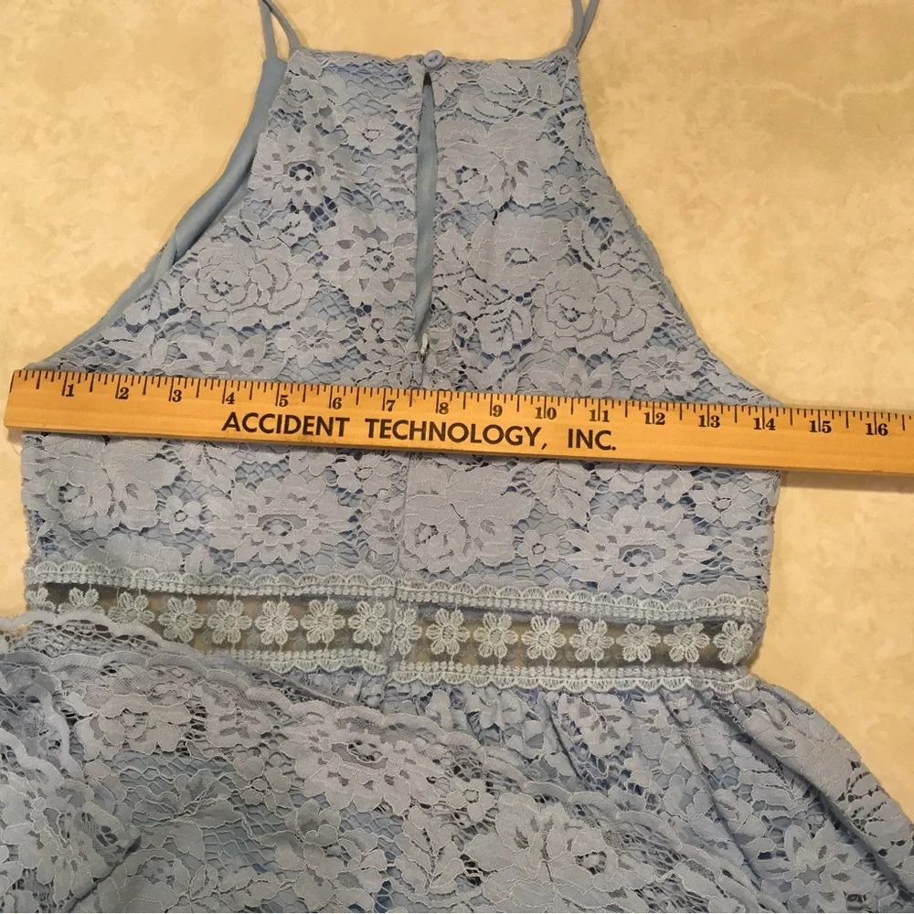 Altar’d State Blue Lace Dress Sz L - Picture 9 of 9